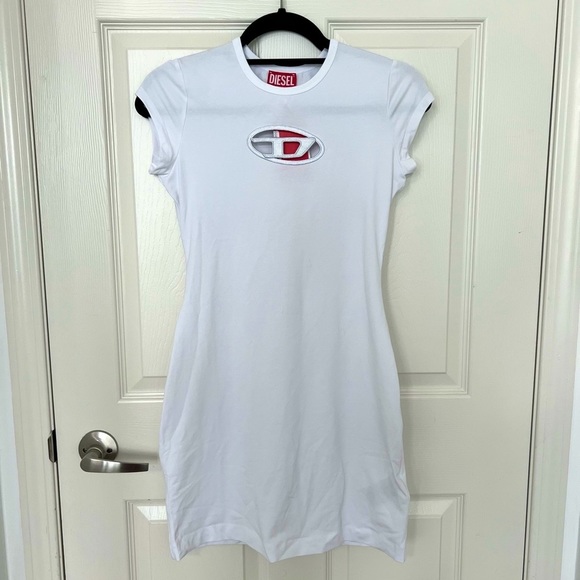 DIESEL - White D-Angiel Minidress - Picture 1 of 8